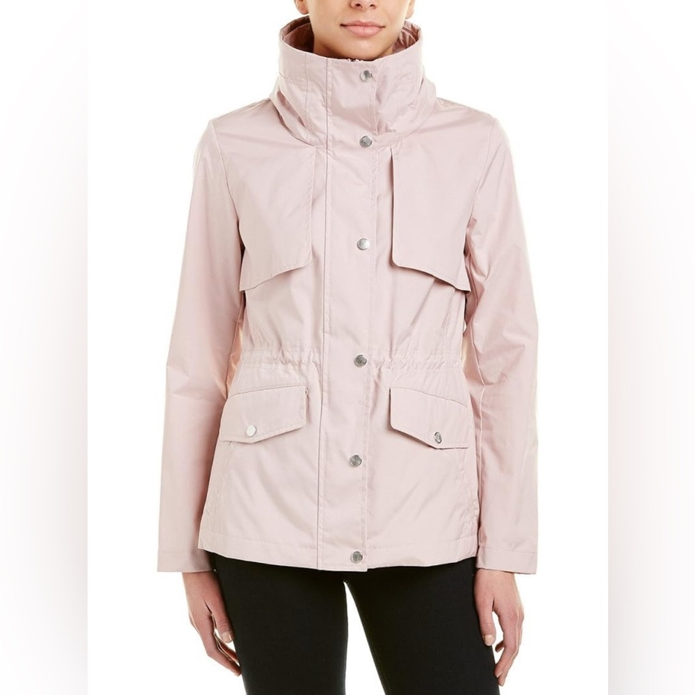Cole Haan Women's Signature Short Packable Hooded Rain Jacket